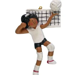Store Ornament Central Personalized Volleyball Ornament-Female African American