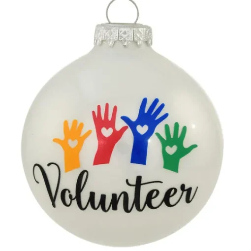 Cheap Personalized Volunteer Glass Bulb Ornament School Days