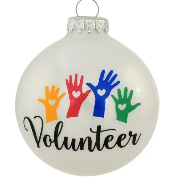 Cheap Personalized Volunteer Glass Bulb Ornament Inspirational