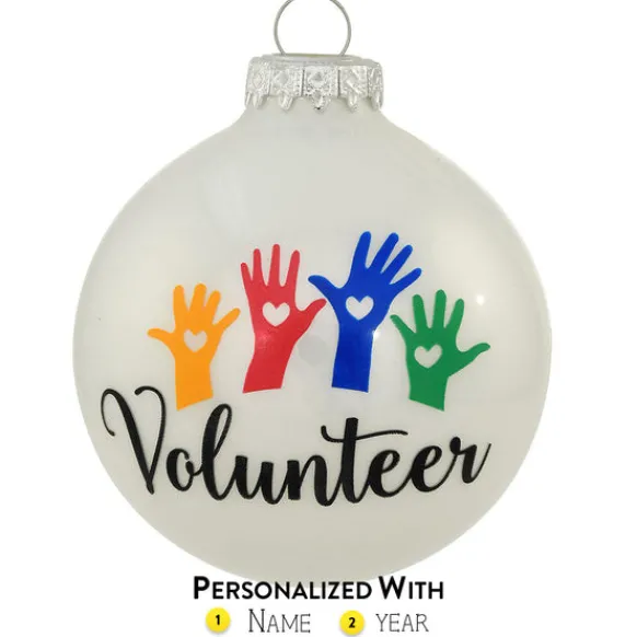 Cheap Personalized Volunteer Glass Bulb Ornament Inspirational