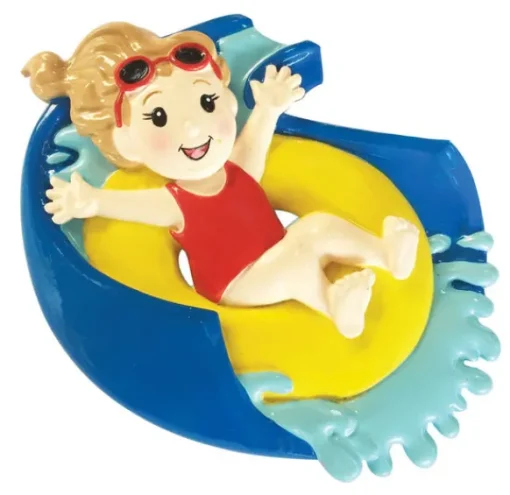 Online PolarX Personalized Water Slide Ornament - Female