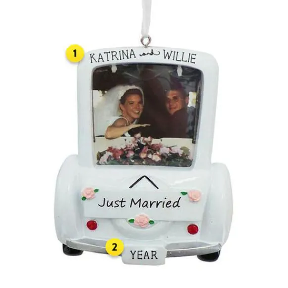 Fashion Personalized Wedding Car Picture Frame Ornament Engaged, Wedding, & Anniversary