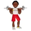 New Ornament Central Personalized Weight Lifter Ornament - African American, Male