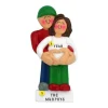 New Personalized We'Re Expecting Couple Ornament - Male With Brunette Female Expecting & New Family