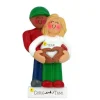 Online Personalized We'Re Expecting Couple Ornament, African American Male With Blonde Female Expecting & New Family