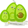 Flash Sale PolarX Personalized We'Re Expecting Avocado Family With 1 Child Ornament