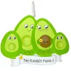 Store PolarX Personalized We'Re Expecting Avocado Family With 2 Children Ornament