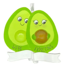 Best PolarX Personalized We'Re Expecting Avocado Couple Ornament