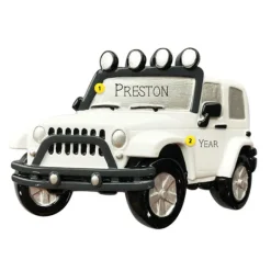 Outlet PolarX Personalized White Jeep Ornament