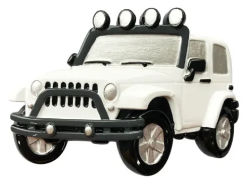 Outlet PolarX Personalized White Jeep Ornament