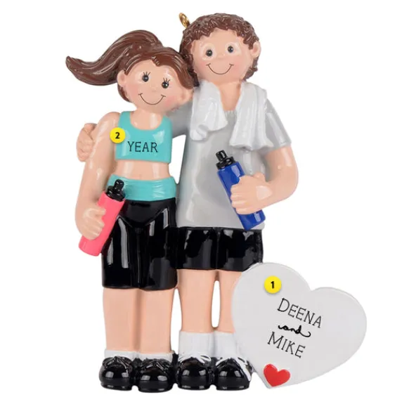 Store Personalized Workout Couple Ornament Couples