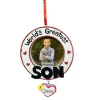 Cheap Personalized World's Greatest Son Frame Ornament Family Members