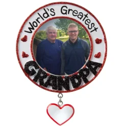 Store Personalized World's Greatest Grandpa Frame Ornament Picture Frames