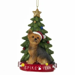Sale Kurt Adler Personalized Yorkshire Terrier Dog Ornament