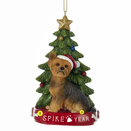 Sale Kurt Adler Personalized Yorkshire Terrier Dog Ornament