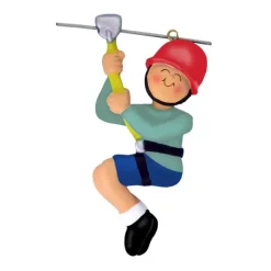 New Ornament Central Personalized Zipline Ornament - Male