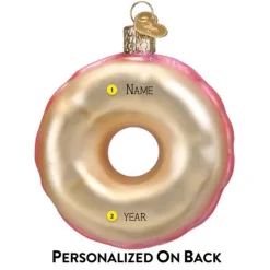 Fashion Old World Christmas Pink Frosted Donut Ornament -