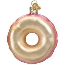 Fashion Old World Christmas Pink Frosted Donut Ornament -