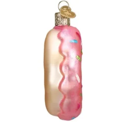 Fashion Old World Christmas Pink Frosted Donut Ornament -