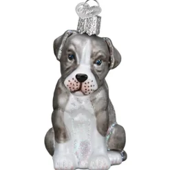 Sale Old World Christmas Pitbull Pup Ornament -