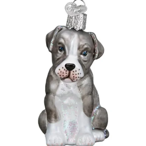 Sale Old World Christmas Pitbull Pup Ornament -