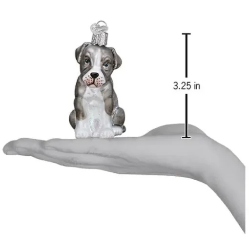 Sale Old World Christmas Pitbull Pup Ornament -