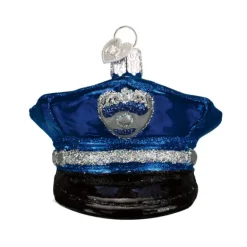 Discount Old World Christmas Police Officer's Cap Ornament -