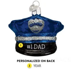 Discount Old World Christmas Police Officer's Cap Ornament -
