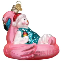 New Old World Christmas Pool Float Snowman Ornament -