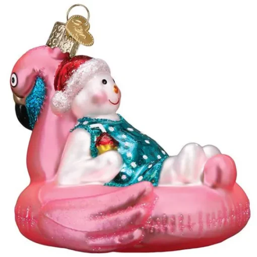 New Old World Christmas Pool Float Snowman Ornament -