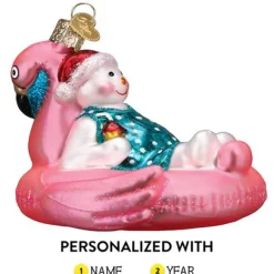 New Old World Christmas Pool Float Snowman Ornament -