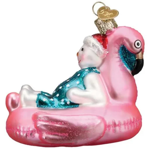 New Old World Christmas Pool Float Snowman Ornament -