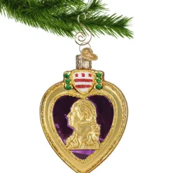 Clearance Purple Heart Ornament - Military & Patriotic