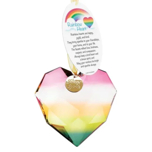 Sale Rainbow Heart Ornament Inspirational