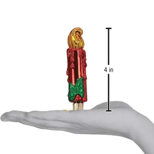 New Old World Christmas Red Clip-On Candle Ornament -