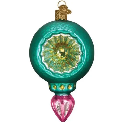 Flash Sale Old World Christmas Reflector Ornament-Turquoise Luster Reflection Ornament -