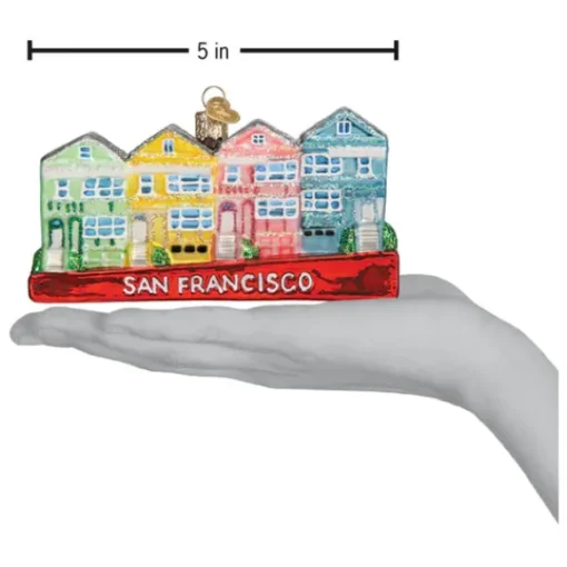 Hot Old World Christmas San Francisco Painted Ladies Ornament -