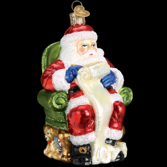 Best Sale Old World Christmas Santa Checking His List Ornament -