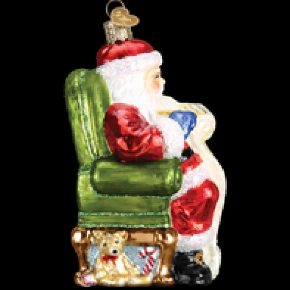 Best Sale Old World Christmas Santa Checking His List Ornament -