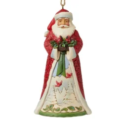 Best Sale Santa Holding Cardinals Ornament - Jim Shore