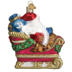 Store Old World Christmas Santa In Sleigh Ornament -