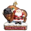 Best Old World Christmas Santa With Bison Yellowstone Ornament -