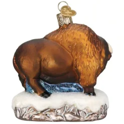 Best Old World Christmas Santa With Bison Yellowstone Ornament -