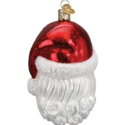 Shop Santa With Face Mask Ornament - Vaccinated / Covid-19