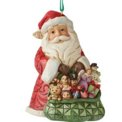 Discount Santa With Toy Bag Ornament - Jim Shore