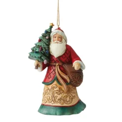 Shop Santa With Tree And Toy Bag Ornament - Jim Shore