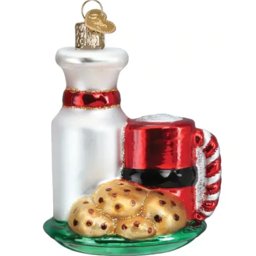 Sale Old World Christmas Santa's Milk & Cookies Ornament -