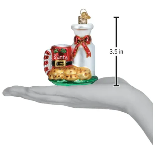 Sale Old World Christmas Santa's Milk & Cookies Ornament -