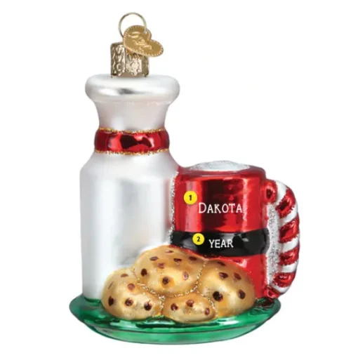 Sale Old World Christmas Santa's Milk & Cookies Ornament -
