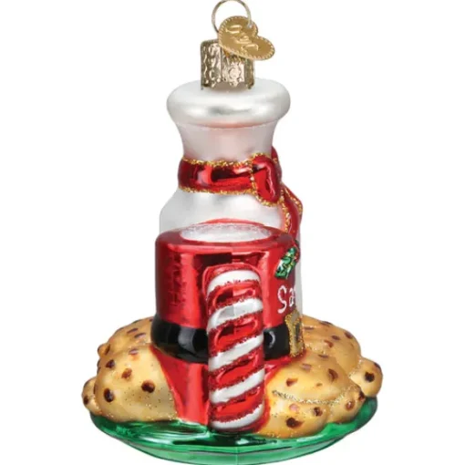 Sale Old World Christmas Santa's Milk & Cookies Ornament -
